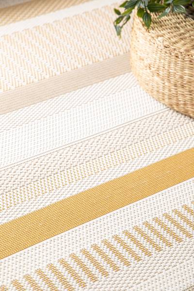 Teppich für drinnen und draußen SOLEA Gelb - Textil - 160 x 230 x 160 cm