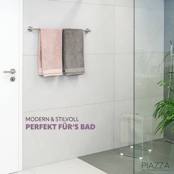 Badetuchstange Piazza 91552 Silber - Metall - 76 x 6 x 6 cm