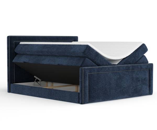 Boxspringbett Luxora Marineblau - Liegefläche Breite: 160 cm