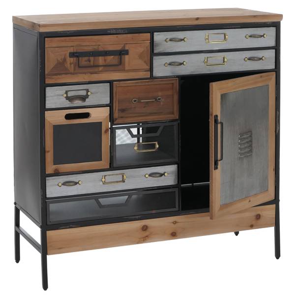Apothekerskast Q77 den - ijzer - zink - 84 x 85 x 35 cm