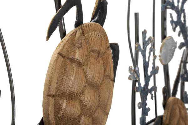 Wanddekoration Turtle Metall - 6 x 70 x 133 cm