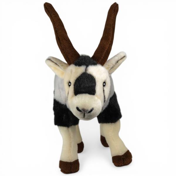 Kuscheltier Oryx-Antilope Grau - Kunstfell - 12 x 25 x 28 cm