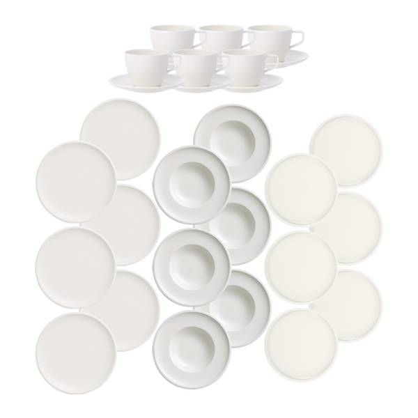 Geschirr-Set Artesano Original 30er Set Weiß - Pinie - 2 x 2 x 2 cm