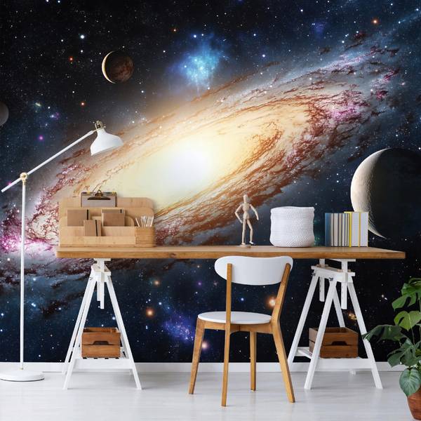Fototapete Kinderzimmer Kosmos Galaxie 250 x 175 cm