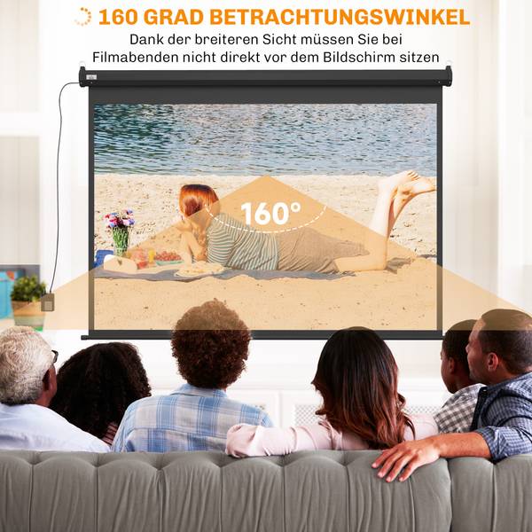 Beamer-Leinwand 001-005V90BK 203 x 152 cm