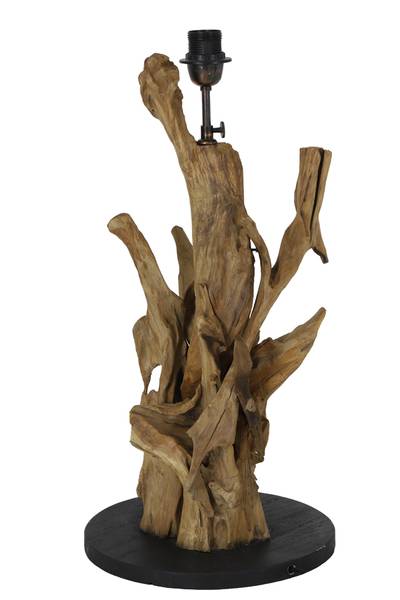 Lampenfüß Arbanasi Braun - Holzwerkstoff - Massivholz - 30 x 63 x 30 cm