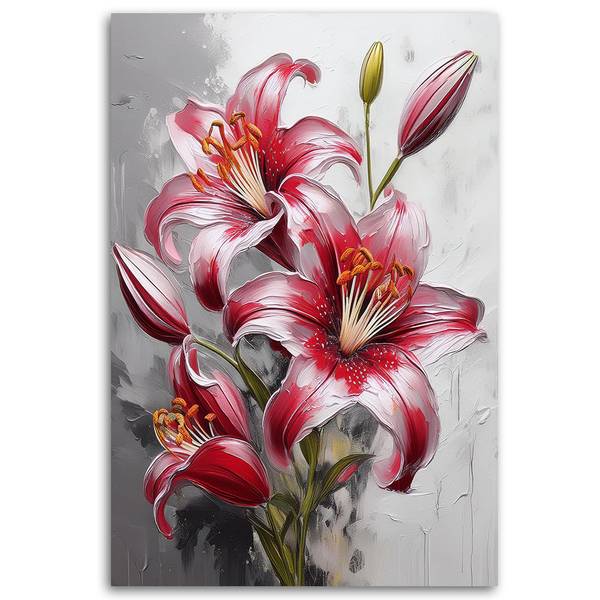 Canvas schilderij Bloemen 20 x 30 cm