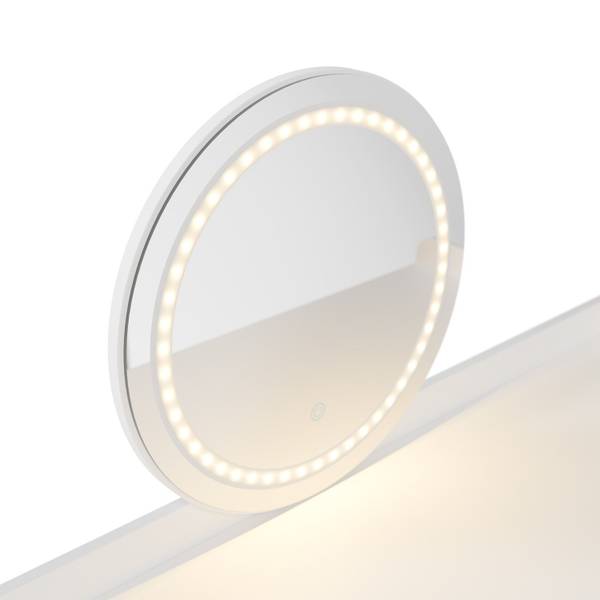 Schminktisch Samira mit Hocker Melly Weiß - Holzwerkstoff - 115 x 137 x 40 cm