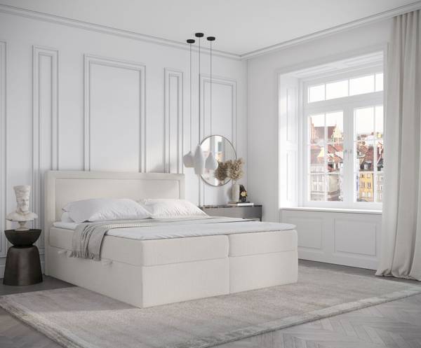 Boxspringbett Tribeca Creme - Liegefläche Breite: 120 cm
