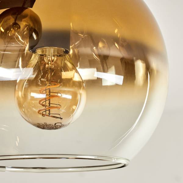 Deckenleuchte Cesaro Gold - Aluminium - Klarglas - 26 x 59 x 26 cm
