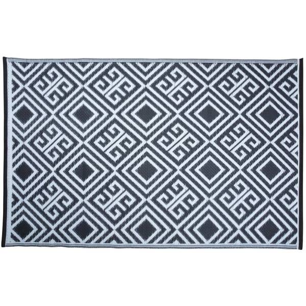 Tapis d'extérieur 423800 Schwarz - Stahl - Polyethylen - 120 x 1 x 186 cm