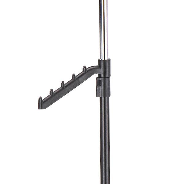 Kleiderwagen MIKE Schwarz - Silber - Metall - Kunststoff - 80 x 179 x 40 cm