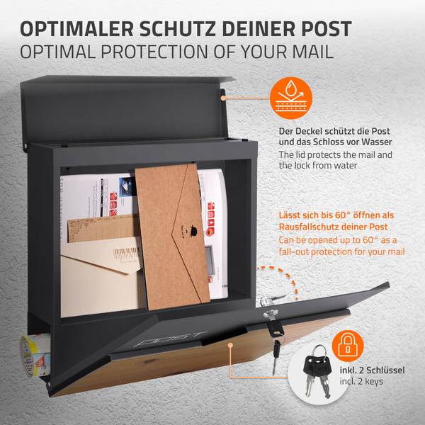 Standbriefkasten ELY-D 18 x 120 x 43 cm