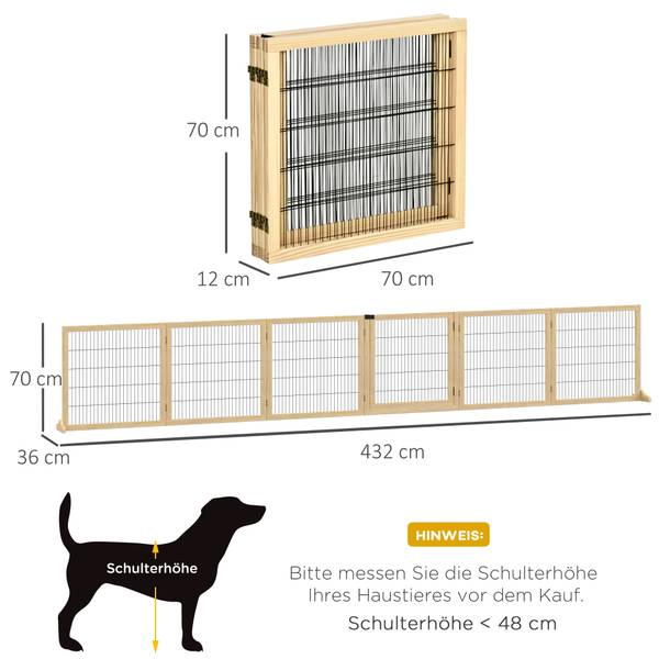 Hundegitter BB7063 Beige - Massivholz - 77 x 16 x 77 cm