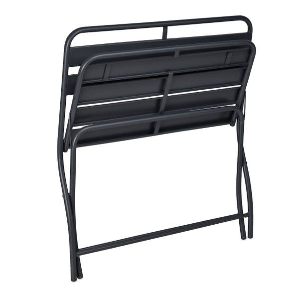 Gartenbank klappbar 2-Sitzer Grau - Stahl - 90 x 84 x 49 cm
