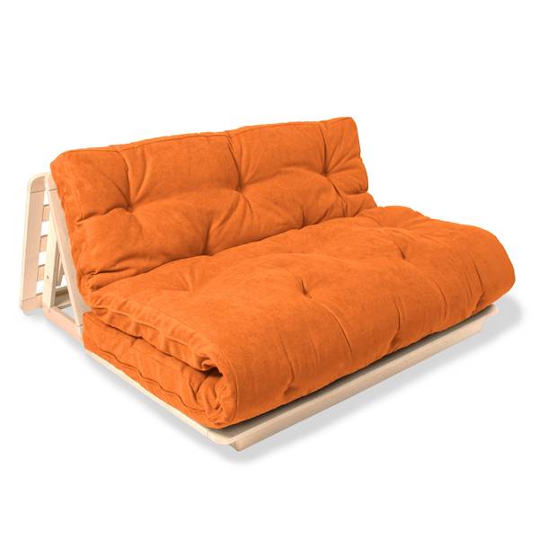 Futon Stuhl LAYTI-140, Buchenholz Orange - Geölt - Unbeschichtet