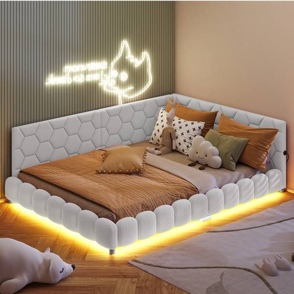 Schlafsofa Polsterbett FDWUY6 Weiß - Massivholz - 152 x 68 x 210 cm