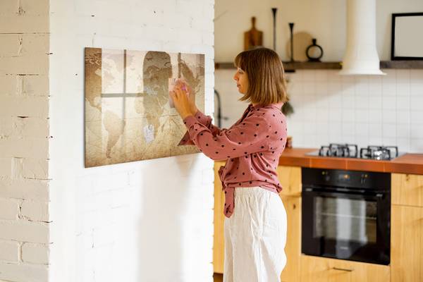 Magnettafel Globus 100 x 70 cm