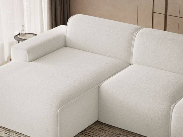 Ecksofa LAVIA Weiß - 310 x 165 cm