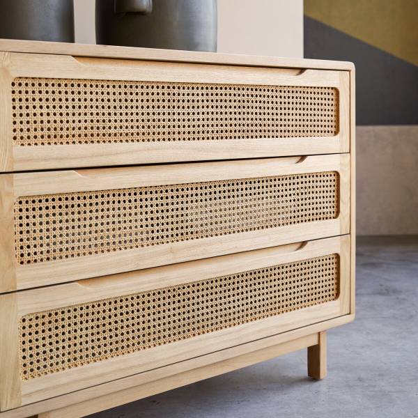 Kommode Luis Braun - Ulme - 100 x 75 x 45 cm