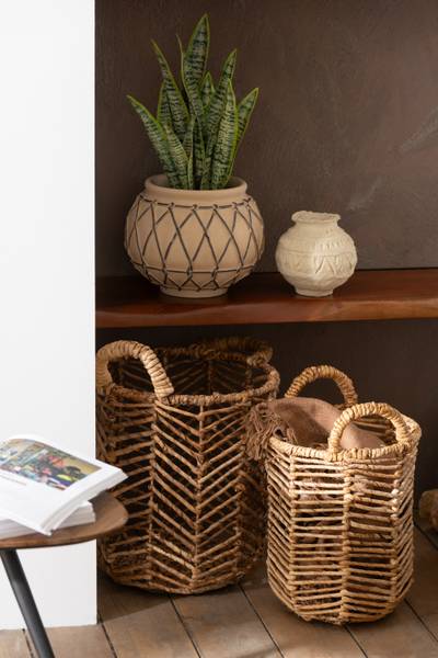 Körbe Joska 3er-set Braun - Birke - Buche - Kirsche - Douglasie - 46 x 56 x 47 cm