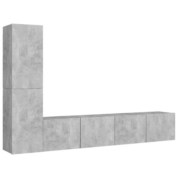 TV-Schrank 3006908-2 (4-teilig) Grau - Holzwerkstoff - 80 x 30 x 30 cm