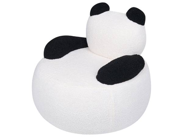 Fauteuil pour enfants VIBY Noir - Blanc - Fibres naturelles - 58 x 53 x 58 cm