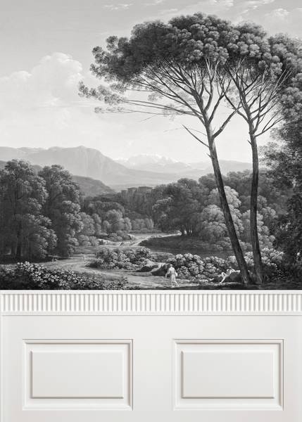 Panorama-Tapete Marienn Grau