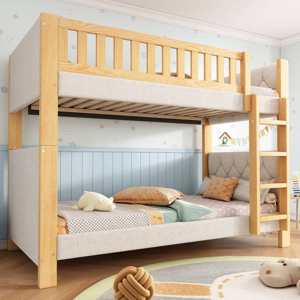Etagenbett AtticWoody Ⅰ Braun - Holzwerkstoff - 95 x 154 x 209 cm
