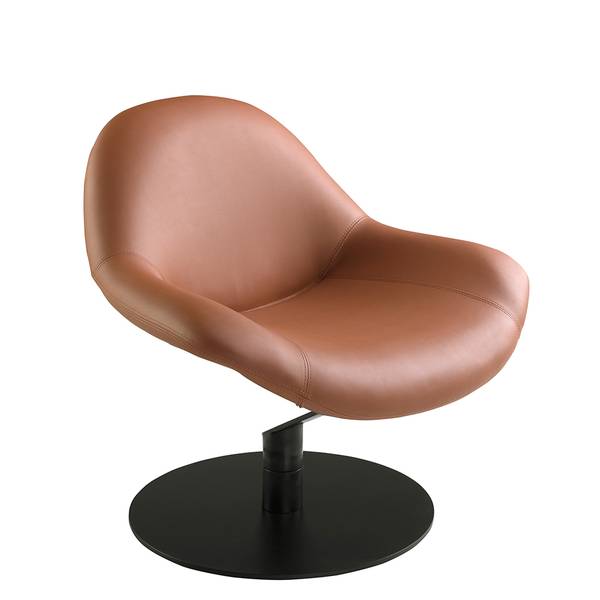 Drehbarer Sessel 5116 Braun - Kunstleder - Kunstharz - Vinyl - 86 x 79 x 83 cm
