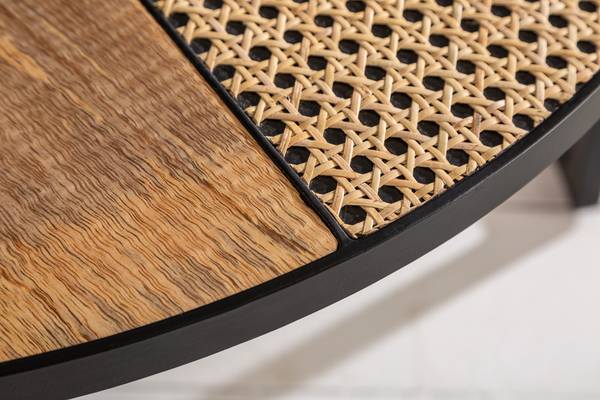 Couchtisch VIENNA 2er Set Schwarz - Braun - Mango - 70 x 36 x 70 cm