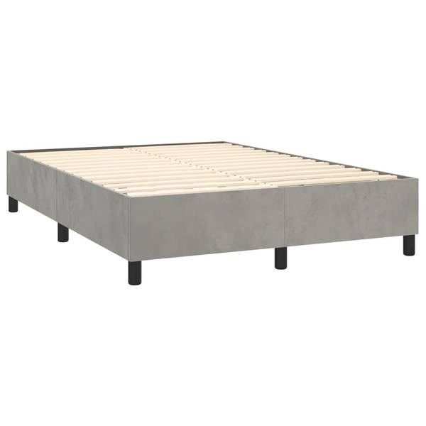 Boxspringbett 3017294-15 Hellgrau - 144 x 203 cm