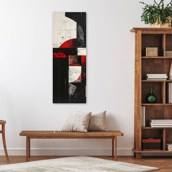 Canvas schilderij Abstracte vormen 30 x 90 cm