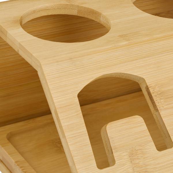 Support pour 3 bouteilles Marron - Bois composite - 30 x 13 x 18 cm