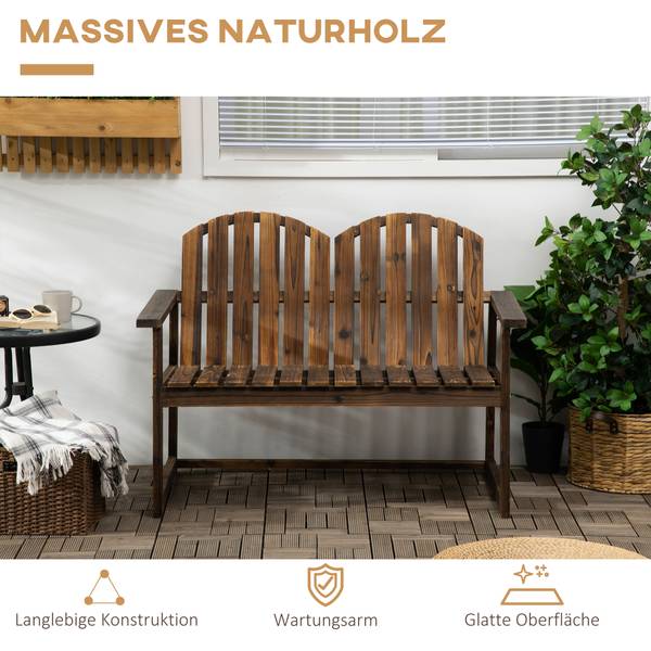 Gartenbank 84G-106V00DW Braun - Massivholz - 63 x 86 x 114 cm