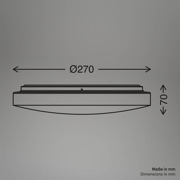 LED Deckenleuchte 3891016 Weiß - ABS - 27 x 7 x 27 cm