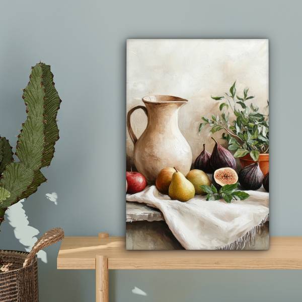 LEINWANDBILD Obst Braun - Baumwollstoff - 20 x 30 x 2 cm