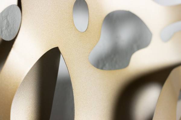 Wanddeko Abstrakt We Silber - Metall - 120 x 44 x 5 cm