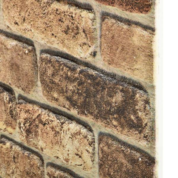 Wandpaneel 332926 (10er Set) Beige - Kunststoff - 50 x 1 x 100 cm