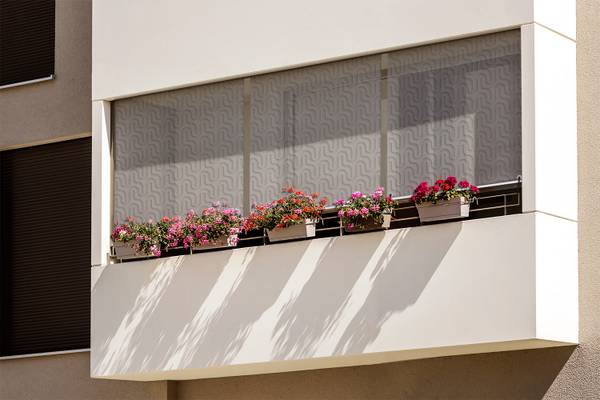 Außenrollo Ordo Cubus II Grau - Textil - 40 x 180 x 1 cm