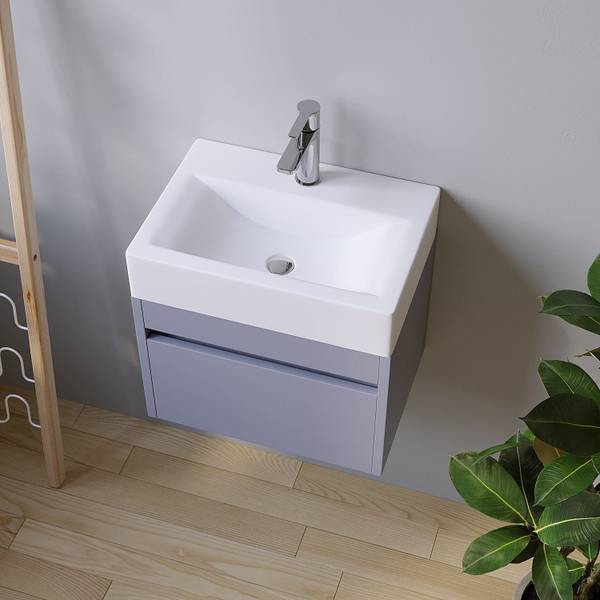 Waschbecken Aufsatzwaschbecken WBK06 Weiß - Keramik - 46 x 10 x 33 cm