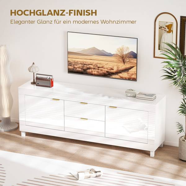 TV-Schrank 83B-694V90WT Weiß - Holzwerkstoff - 40 x 66 x 180 cm