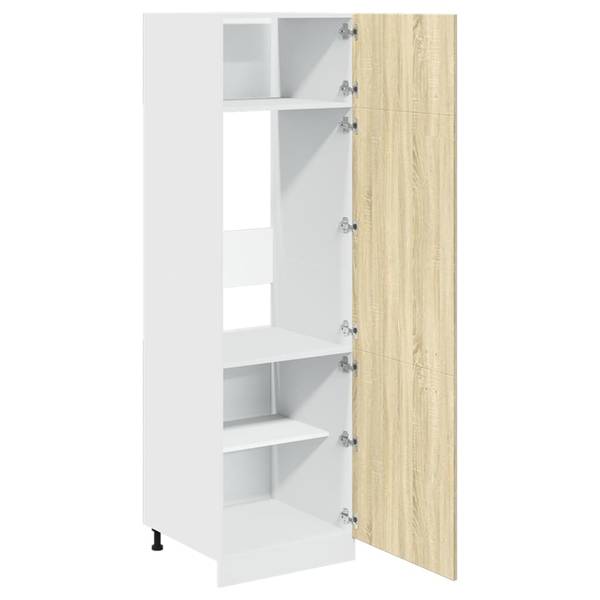 Kühlumbauschrank XT5602 Braun - Holzwerkstoff - 57 x 207 x 60 cm