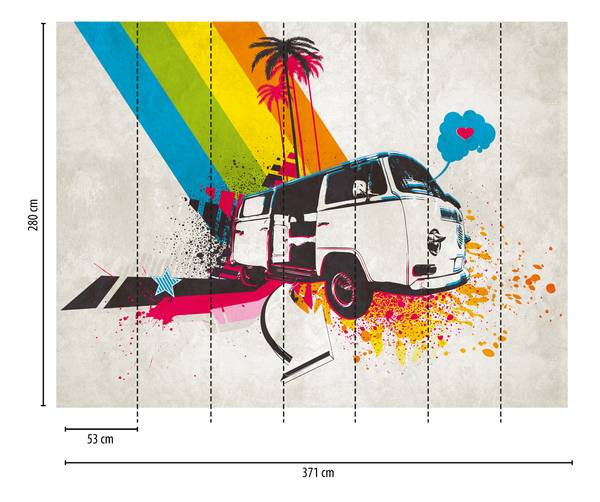 Fototapete The Wall Ovendra Beige - Multicolor