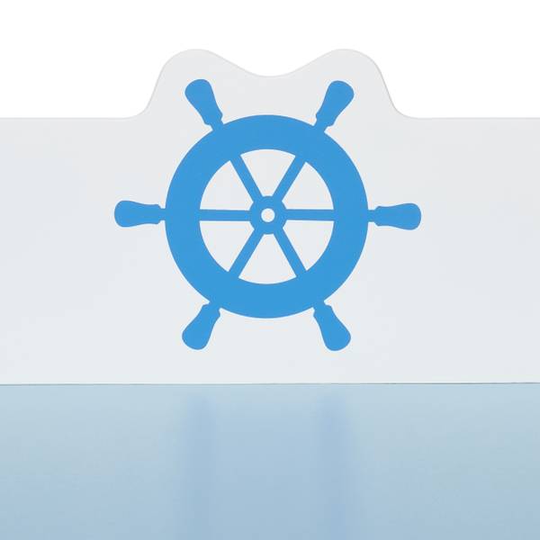 Kinder Schreibtisch und Stuhl Seefahrt Blau - Weiß - Holzwerkstoff - 80 x 80 x 40 cm