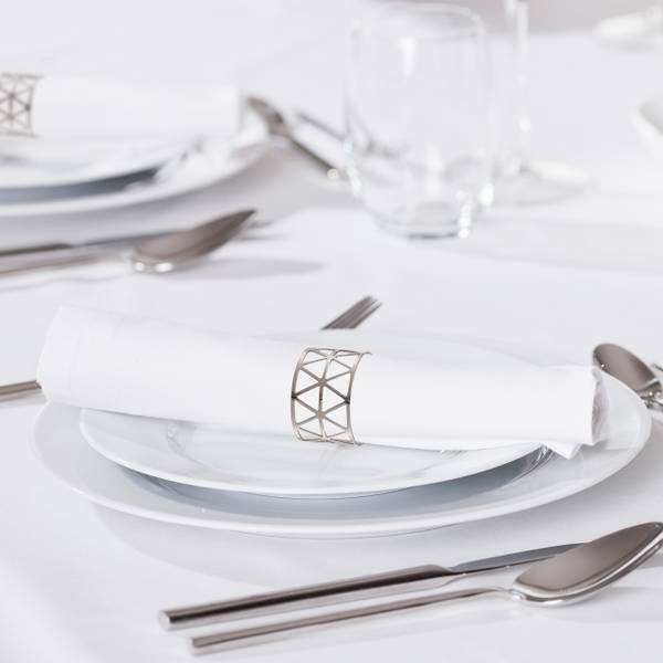 Serviettenringe im 12er Set Silber