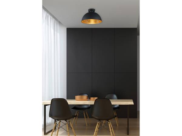 Deckenleuchte Felme Schwarz - Metall - 31 x 19 x 31 cm