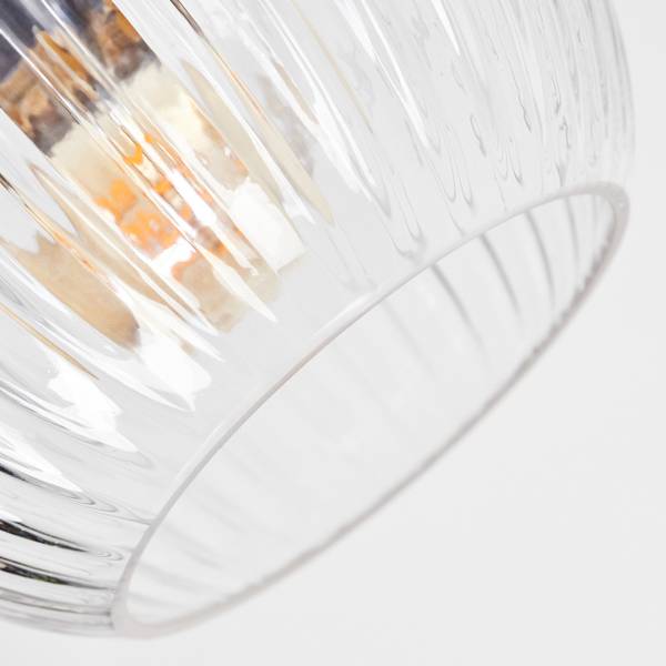 Deckenleuchte Cesaro Aluminium - Klarglas - 28 x 29 x 64 cm
