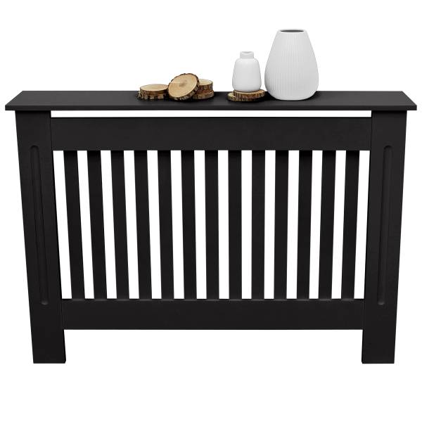 Heizkörperverkleidung 390001367 Schwarz - Samt - 19 x 82 x 112 cm