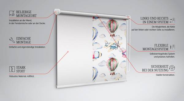 Innenrollo AERIS 60 x 140 cm